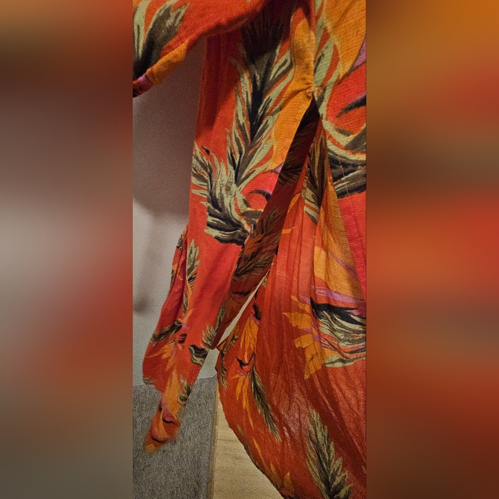 EUC! Intimately Free People - Read My Palm Kimono in Terracotta - Size M - Picture 5 of 9